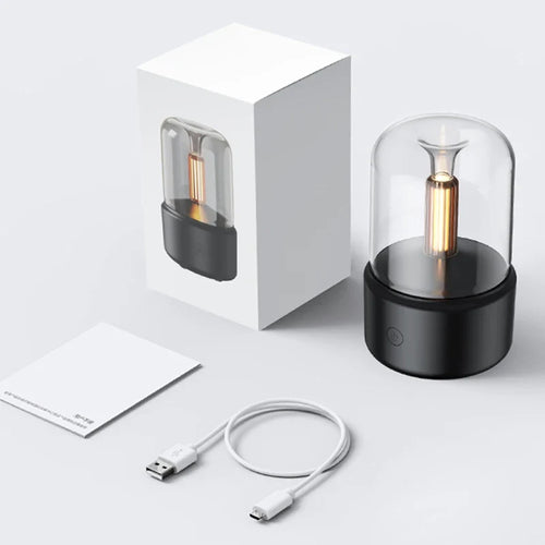 BRAISE Veilleuse — vue du produit et de son verre fumé